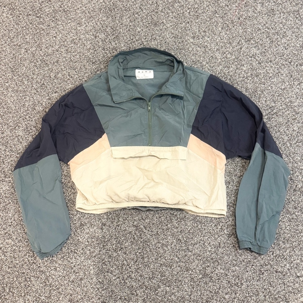 AERO 1/4 zip color block spring wind breaker jacket ❤️ - Picture 3 of 9